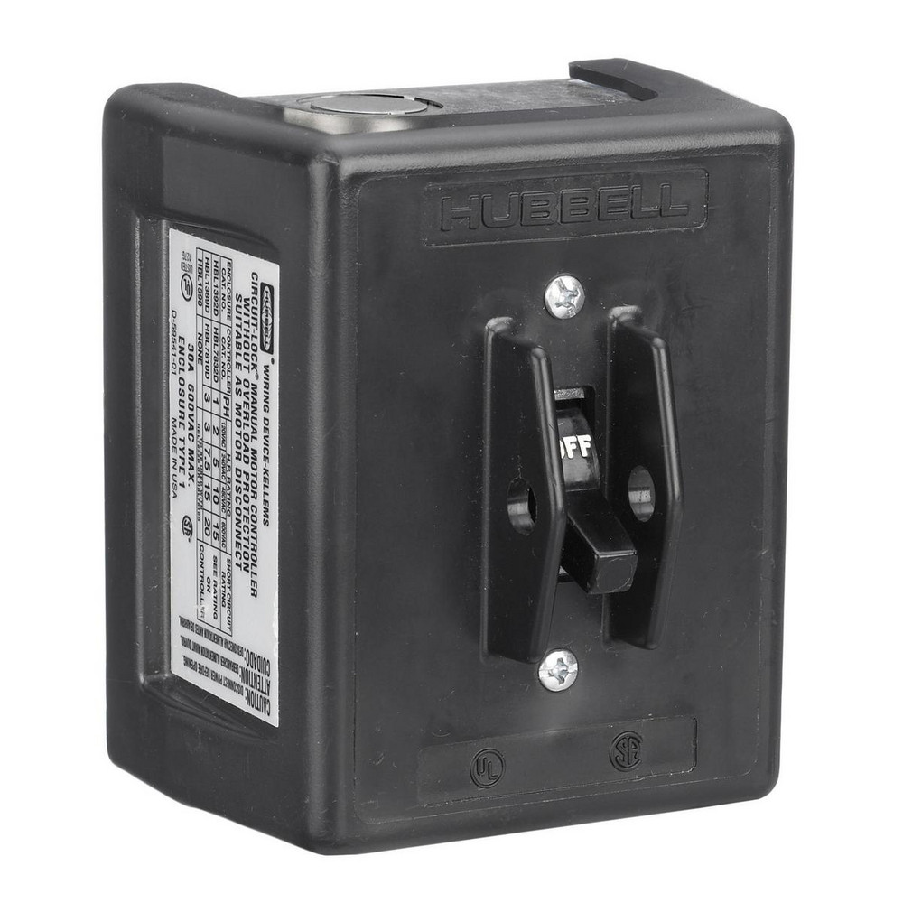 Hubbell Wiring Device-Kellems Cam & Disconnect Switch: Enclosed, 30 Amp, 600VAC, 3 Phase - HBL1389MQ5