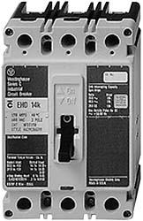 Eaton Cutler-Hammer 20 Amp, 250 VDC, 480 VAC, 3 Pole, Molded Case Circuit Breaker - EHD3020L