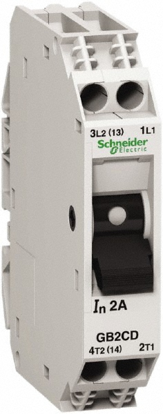 Schneider Electric 16 Amp, 1 Pole, Backplate, Clip, DIN Rail Mount Circuit Protector - GB2CD21