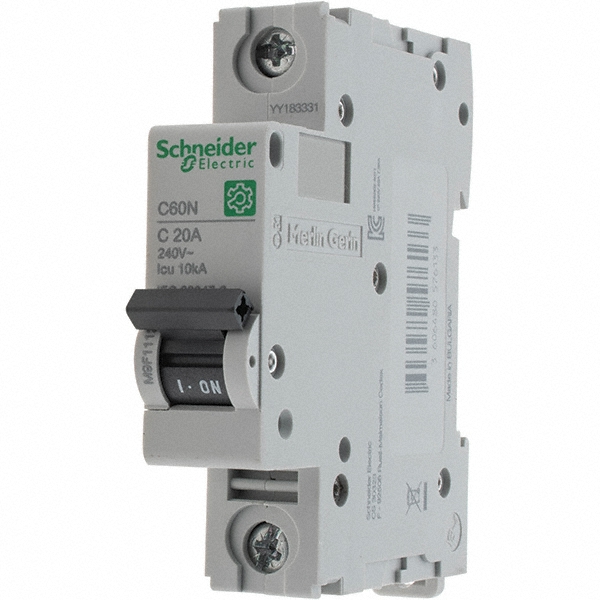 Schneider Electric 125 Amp, 440 VAC, 1 Pole, DIN Rail Mounted Miniature Circuit Breaker - A9N18492