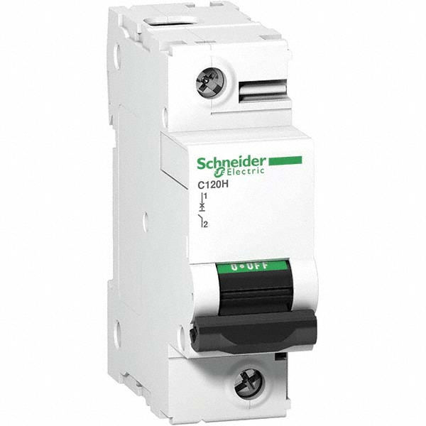 Schneider Electric 125 Amp, 440 VAC, 1 Pole, DIN Rail Mounted Miniature Circuit Breaker - A9N18492