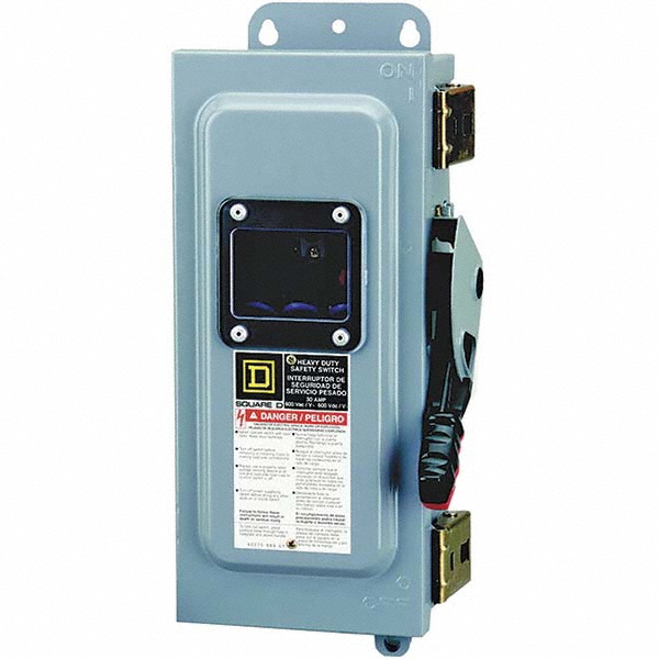 Square D Safety Switch: NEMA 12, 3, 3R, 4 & 4X, 100 Amp, 600VAC - HU663DS