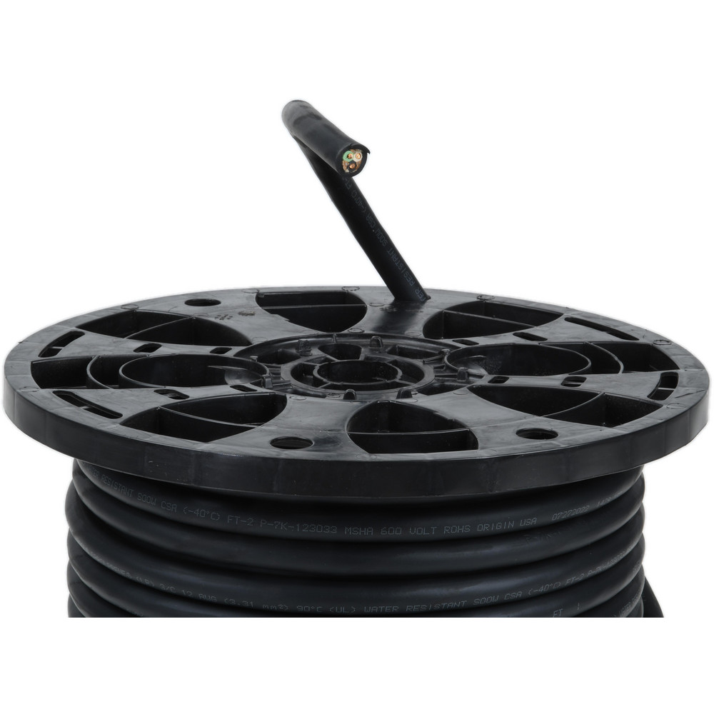 Value Collection 250', 12/3 Gauge/Conductors, Black Outdoor Extension Cord - BD-18750