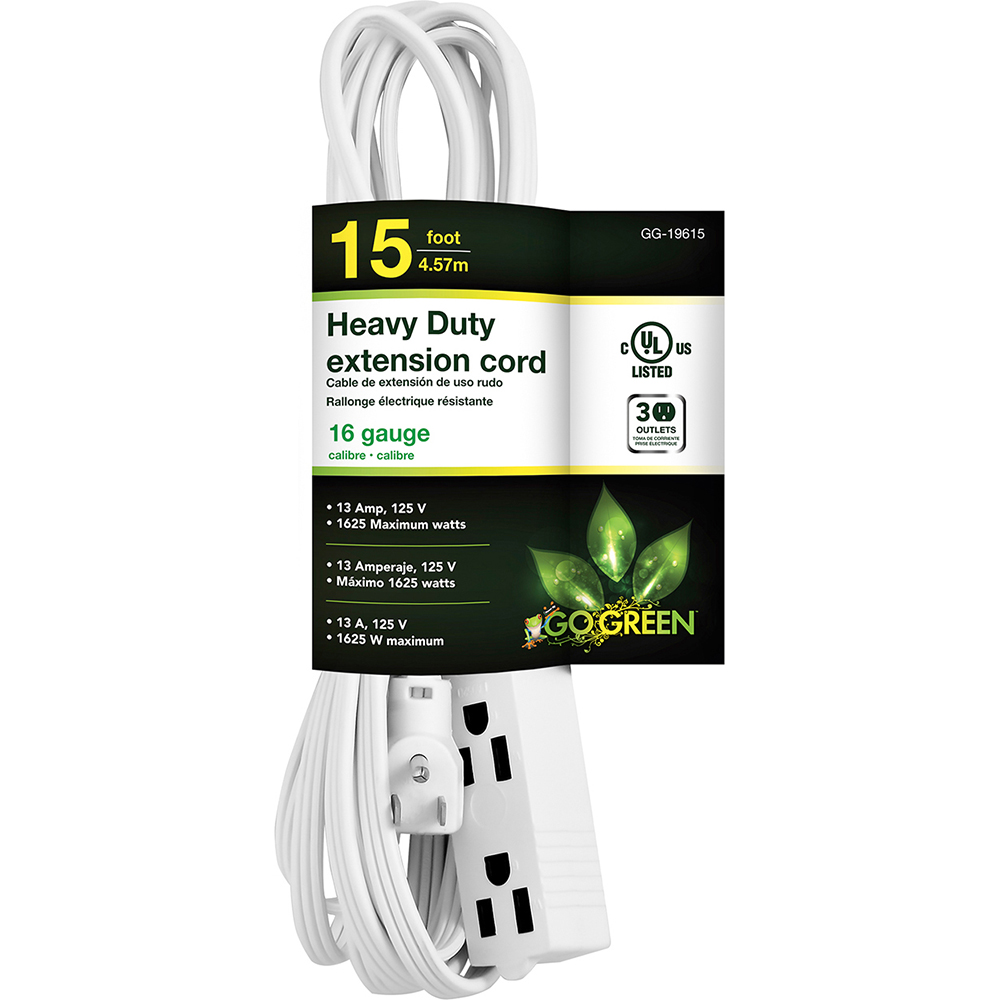 Southwire 15', 16/2 Gauge/Conductors, Brown Indoor Extension Cord - 94048907