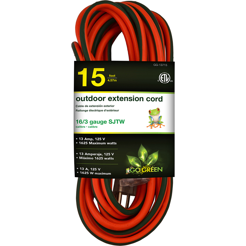Southwire 15', 16/2 Gauge/Conductors, Brown Indoor Extension Cord - 94048907