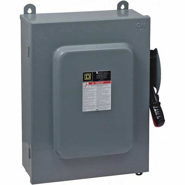 Square D Safety Switch: NEMA 12 & 3R, 200 Amp, 600VAC, Fused - H664AWK