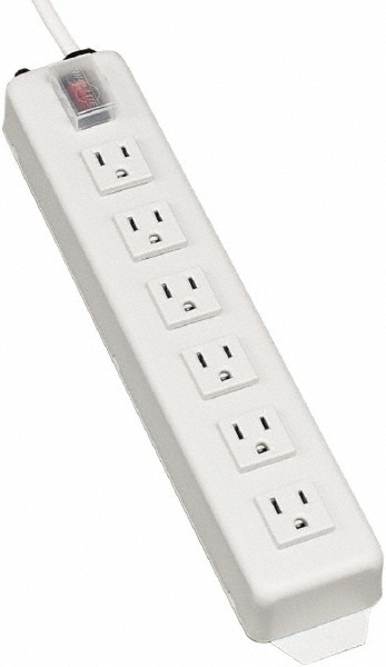 Tripp-Lite 6 Outlets, 120 VAC15 Amps, 6' Cord, Power Outlet Strip - TLM606NC