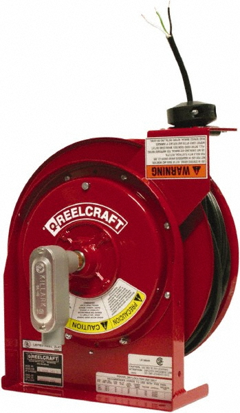 Conductix Cord & Cable Reel: 16 AWG, 35' Long, Incandescent Hand Lamp End - 121160303513