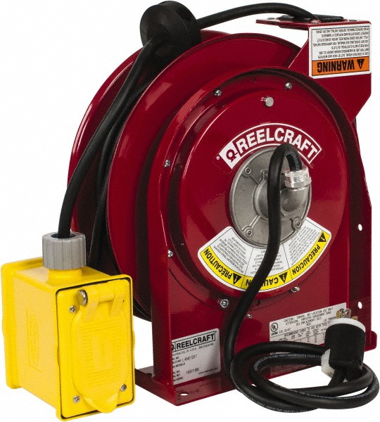 Conductix Cord & Cable Reel: 12 AWG, 50' Long, Bare End - 142120305011