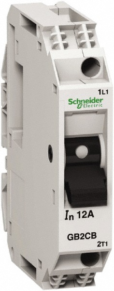 Schneider Electric 0.50 Amp, 1 Pole, Backplate, Clip, DIN Rail Mount Circuit Protector - GB2CB05