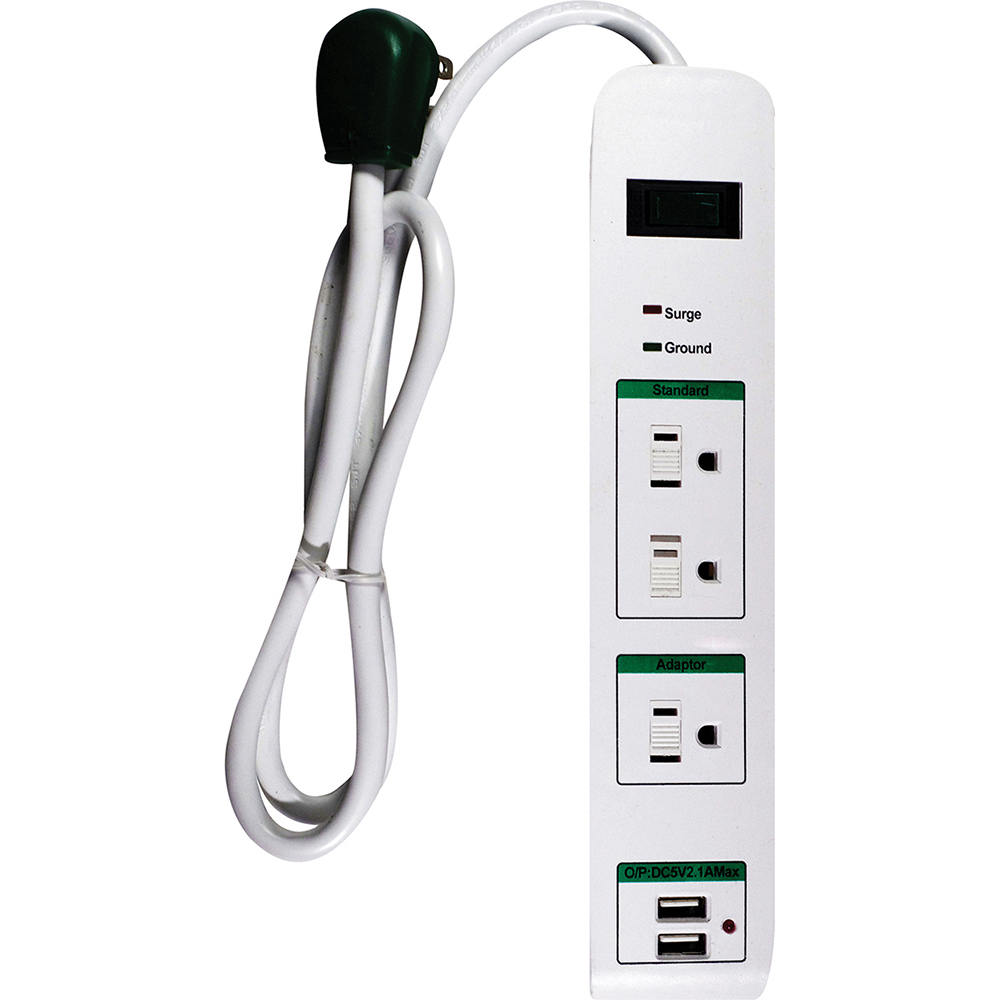 Woods PRO 9 Outlets, 125 Volts, 15 Amps, 3' Cord, Power Outlet Strip - 5153