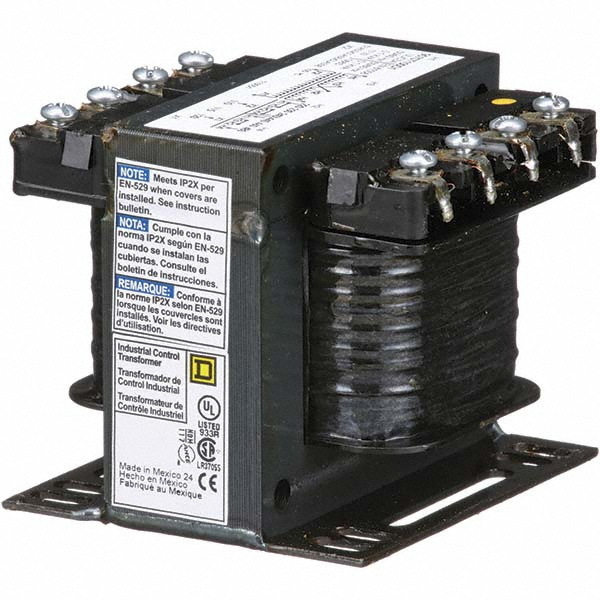Square D 1 Phase, 300 VA, Top Mount Fuse Block Control Transformer - 9070TF300D50