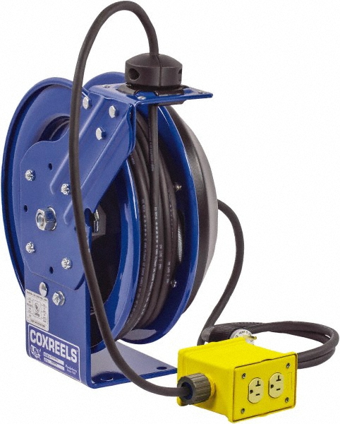 Conductix Cord & Cable Reel: 16 AWG, 35' Long, Fluorescent Hand Lamp End - 121160303514