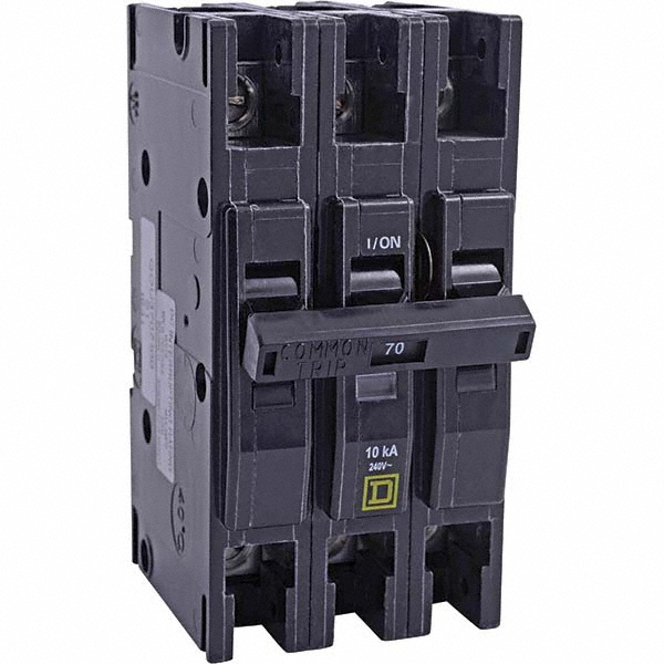 Square D 70 Amp, 240 VAC, 3 Pole, Panel Mount Miniature Circuit Breaker - QOU3707100