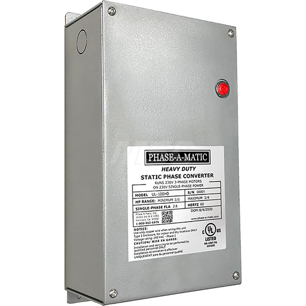 Phase-A-Matic Static Phase converter. Single phase to 3 phase. Horse power range 3HP to  5HP HEAVY DUTY - UL-600HD