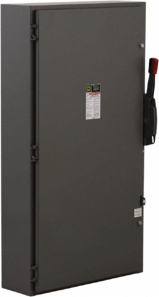 Square D Safety Switch: NEMA 12 & 3R, 200 Amp, 600VAC/VDC, Fused - H464AWK