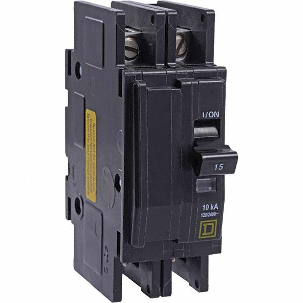 Square D 40 Amp, 120/240 VAC, 2 Pole, DIN Rail Mounted, Flush Mount, Surface Mount Miniature Circuit Breaker - QOUQ240B