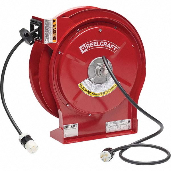 Rothenberger Cord & Cable Reel: 2 AWG, 50' Long, Single Outlet End - 69605