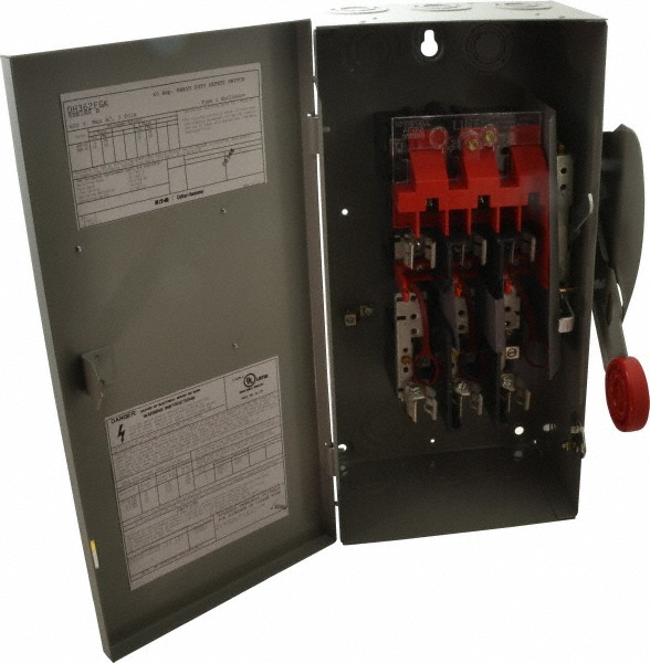 Square D Safety Switch: NEMA 12, 3, 3R, 4, 4X & 5, 60 Amp, 600VAC - HU362DSWC