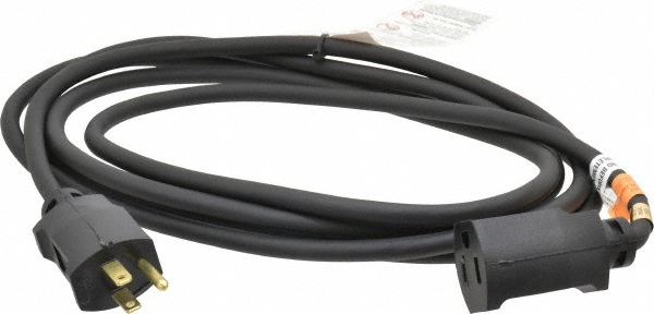 Value Collection 250', 16/3 Gauge/Conductors, Black Outdoor Extension Cord - BD-18736N