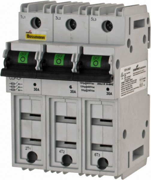 Cooper Bussmann Cam & Disconnect Switch: Open, Fused, 30 Amp, 1 Phase - CCP-1-DCM