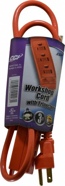Southwire 9', 14/3 Gauge/Conductors, Beige Indoor Extension Cord - 3533SW3323