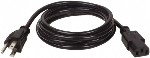 Made in USA 18/3 Gauge/Conductors, Black Indoor Replacement Cord, Priced as 1' Increments, Minimum Cut Length is 50', 250' Total Coil Length - 86013.15.01