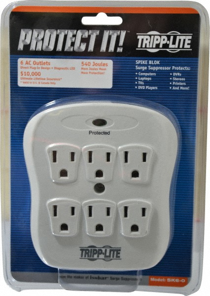 Wiremold 8 Outlets, 120 Volts, 15 Amps, Power Outlet Strip - V20GBA609