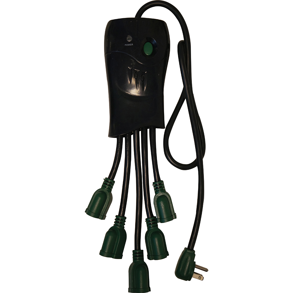 Woods PRO 6 Outlets, 125 Volts, 15 Amps, 4' Cord, Power Outlet Strip - 41378