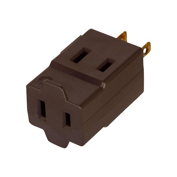 Eaton Wiring Devices Outlet Tap, 2 -Pole, 15 A, 125 V, 3 -Outlet, NEMA: NEMA 1-15R, Brown - 4400B-BOX