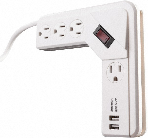 Woods PRO 4 Outlets, 125 Volts, 15 Amps, 4' Cord, Power Outlet Strip - 41379