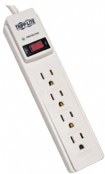 Woods PRO 4 Outlets, 125 Volts, 15 Amps, 4' Cord, Power Outlet Strip - 41379
