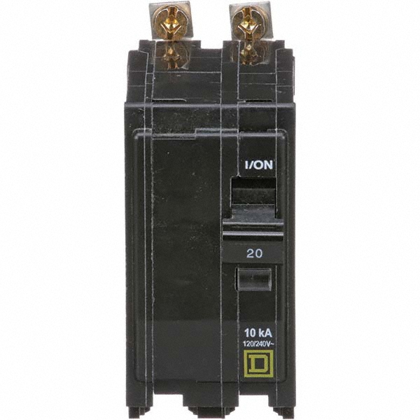Square D 20 Amp, 240 VAC, 3 Pole, Panel Mount Miniature Circuit Breaker - QOU3201042