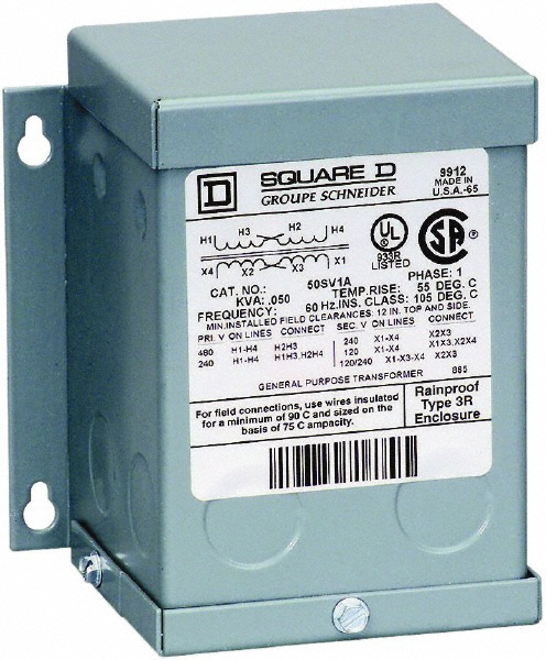 Square D Buck Boost Transformers: Power Rating (kVA): 2 kVA; Frequency: 60 Hz - 2S43F