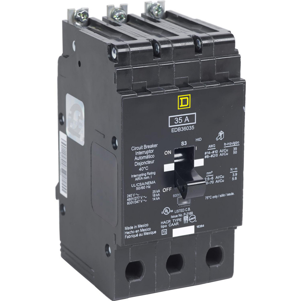 Square D Circuit Breakers: Circuit Breaker Type: Miniature; Amperage: 90; Voltage: 600V - EDB26090