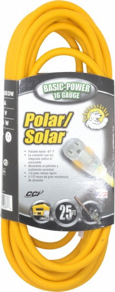 Southwire 15', 16/2 Gauge/Conductors, White Indoor Extension Cord - 94148901