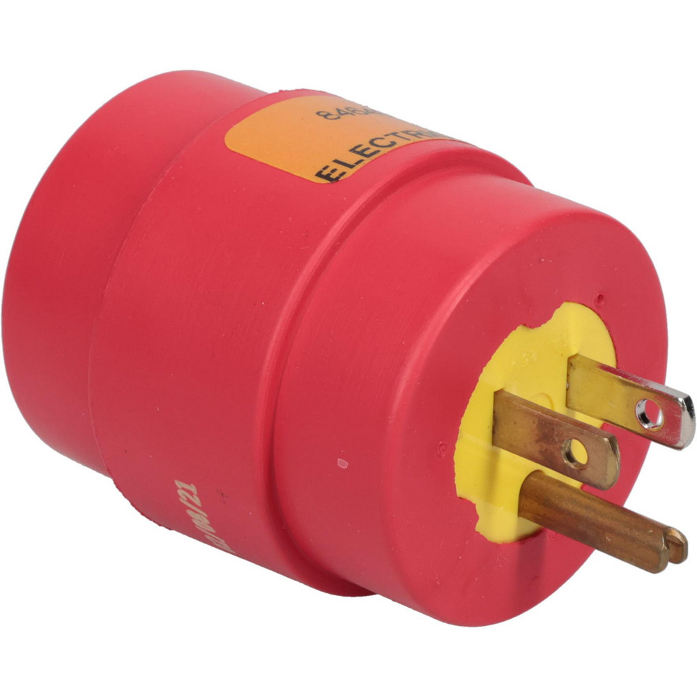 Woodhead Electrical 1 Outlet, 125 VAC, 15 Amp, Red/Yellow, Single Outlet Adapter - 1744