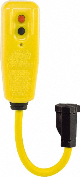 Woodhead Electrical 1 Outlet, 125 VAC, 15 Amp, Red/Yellow, Single Outlet Adapter - 1744