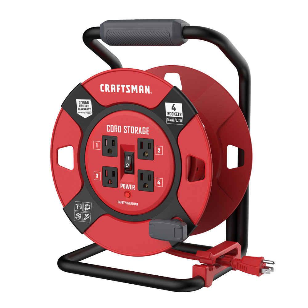 Conductix Cord & Cable Reel: 12 AWG, 50' Long, Bare End - 142120405011