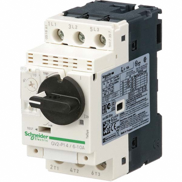 Schneider Electric 10 Amp, 125 VDC, 240 VAC, 60 VDC, 3 Pole, DIN Rail Mount, Fixed Mount Miniature Circuit Breaker - 60177