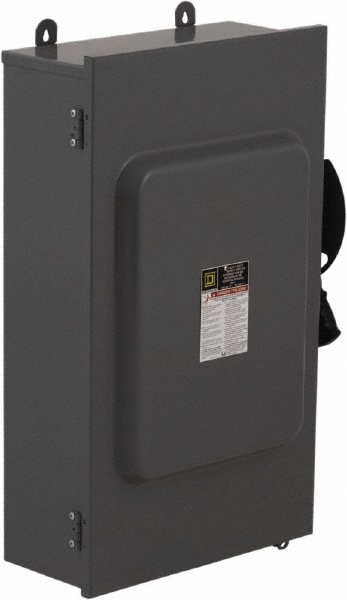 Square D Safety Switch: NEMA 12 & 3R, 400 Amp, 600VAC/VDC, Fused - H465AWK
