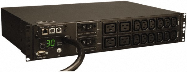Tripp-Lite 16 Outlets, 200/240 Volts, 30 Amps, 12' Cord, Power Outlet Strip - PDUMNH30HV