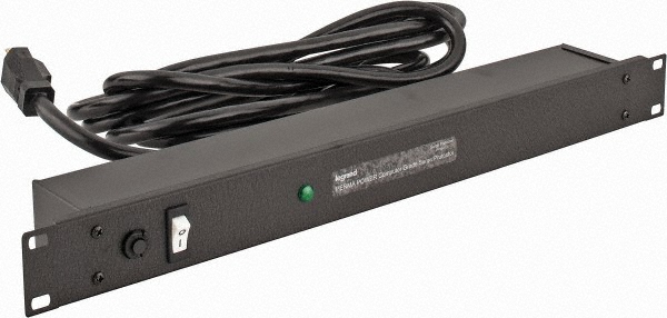 Wiremold 6 Outlets, 120 Volts, 20 Amps, 15' Cord, Power Outlet Strip - R5BZ20-15