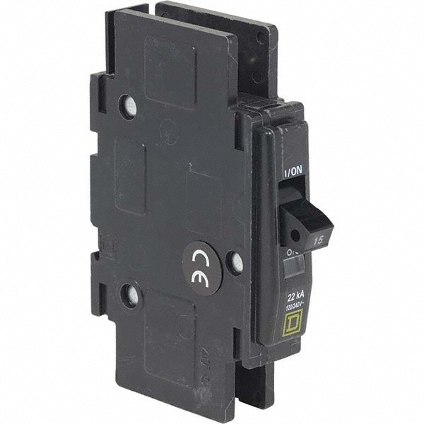 Square D 15 Amp, 240 VAC, 1 Pole, Panel Mount Miniature Circuit Breaker - QOU115HM