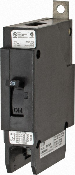 Eaton Cutler-Hammer 15 Amp, 125 VDC, 277/480 VAC, 1 Pole, Bolt On Molded Case Circuit Breaker - GHB1015