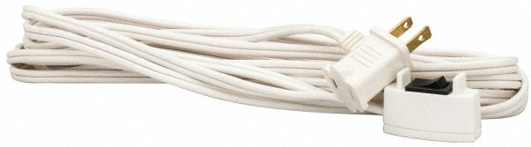 Southwire 15', 16/2 Gauge/Conductors, White Indoor Extension Cord - 93453351
