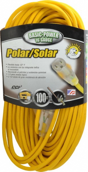 Southwire 15', 16/2 Gauge/Conductors, White Indoor Extension Cord - 93453351
