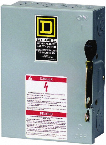 Square D Safety Switch: NEMA 12K, 30 Amp, 600VAC - HU361AWCVW