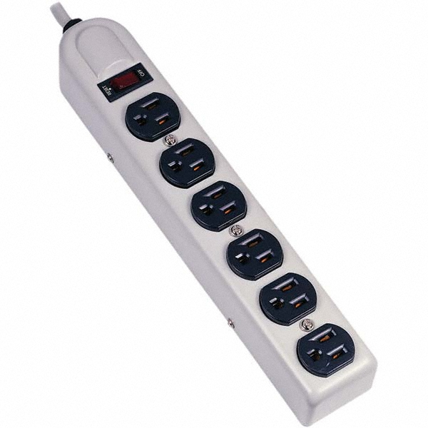 Tripp-Lite 6 Outlets, 120 VAC15 Amps, 6' Cord, Power Outlet Strip - TLM626NS