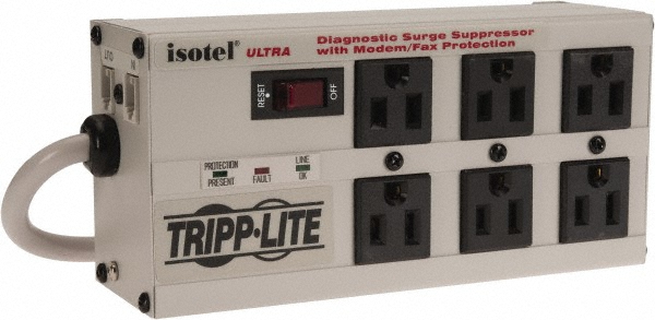 Tripp-Lite 6 Outlets, 120 VAC15 Amps, 6' Cord, Power Outlet Strip - TLM626NS